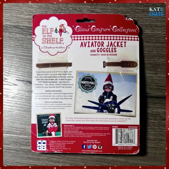 Elf On The Shelf Claus Couture 2014 Collector's Edition Aviator Jacket & Goggles - Picture 5 of 7